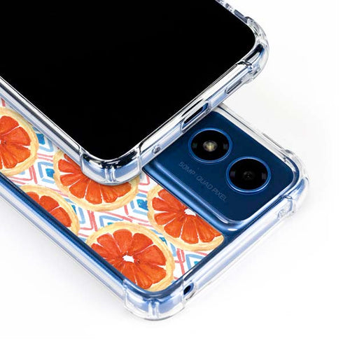 Bouffants and Broken Hearts Citrus Geo Moto G 5G (2024) Clear Case